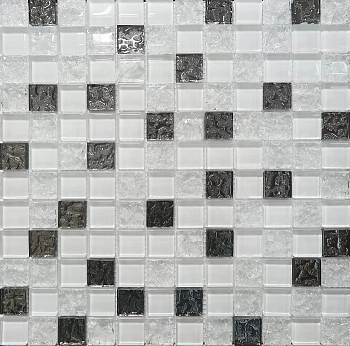 Мозаика Bella Декор Mosaic Glass White 30x30